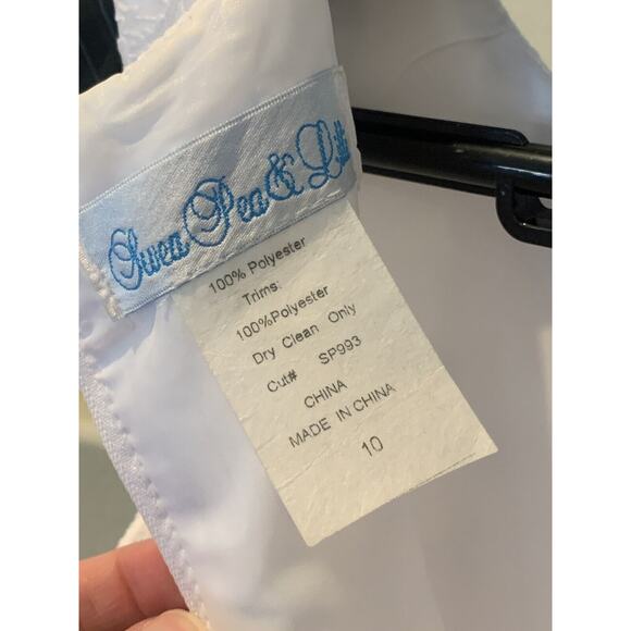 Flower Girl Communion Dress Size 10 Swea’ Pea & Lilli Girls White Fancy - Picture 8 of 11